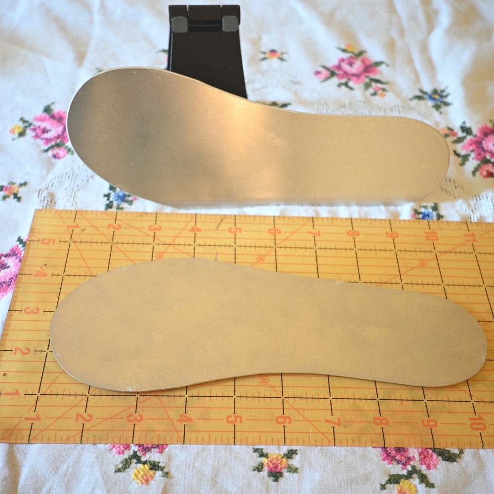 Aluminum Roller Skate Shoe Insoles Plates Pair 10.5 in